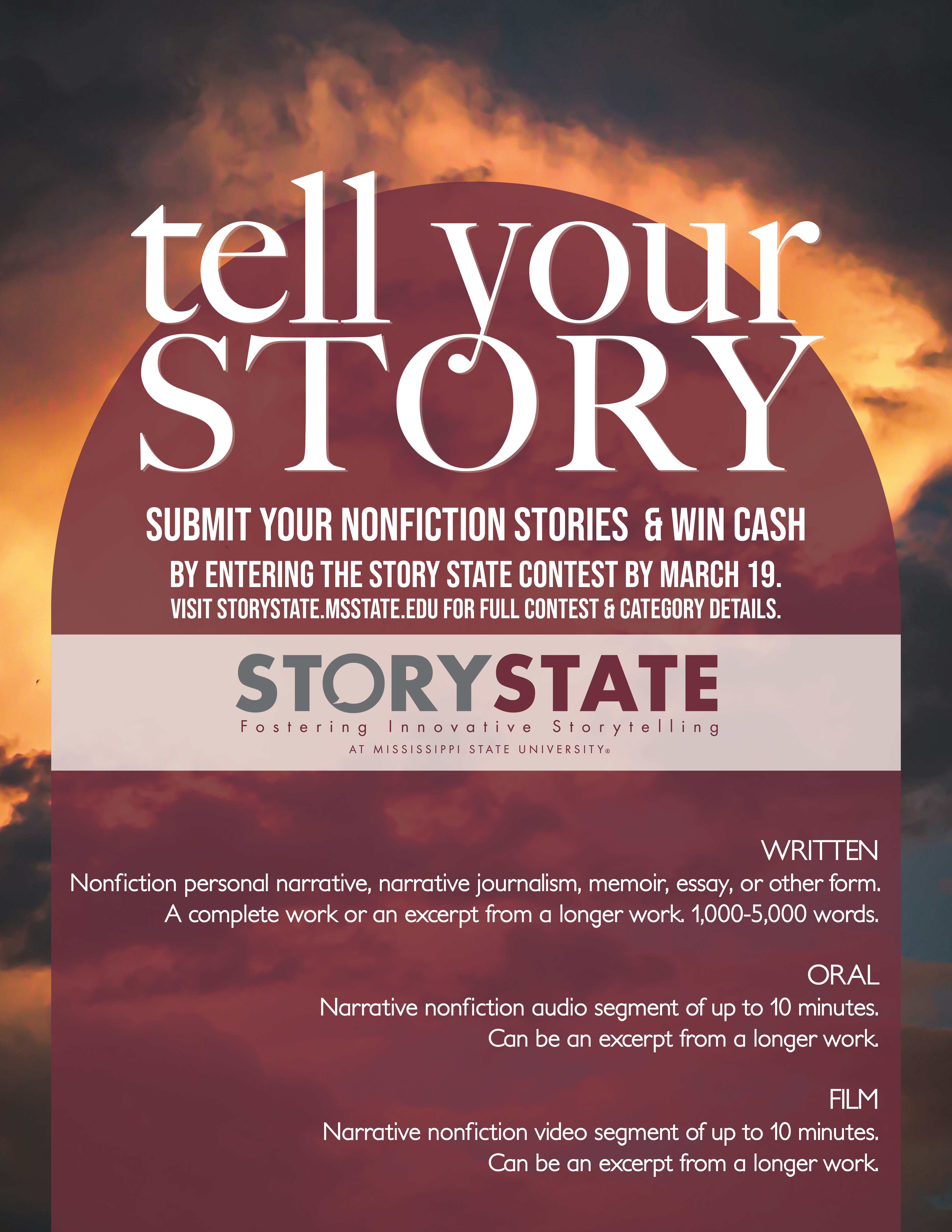 2026 Story State Contest Flyer